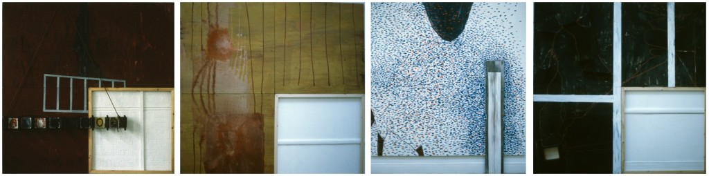 "Missing Parts", 4 Works, 8x8 ft. Oild on Hardboard. 1989